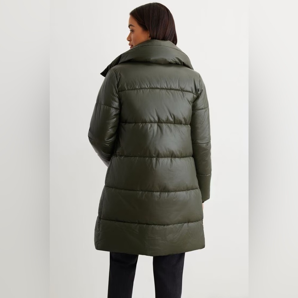 Army Green Long Puffer Jacket